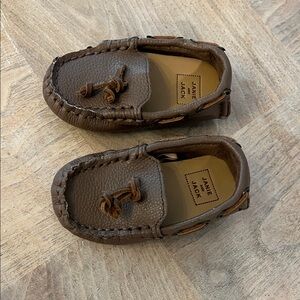 Janie and Jack Dark Brown Kids Moccasins